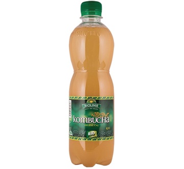 Bio Kombucha Zelený čaj 500ml Stevikom