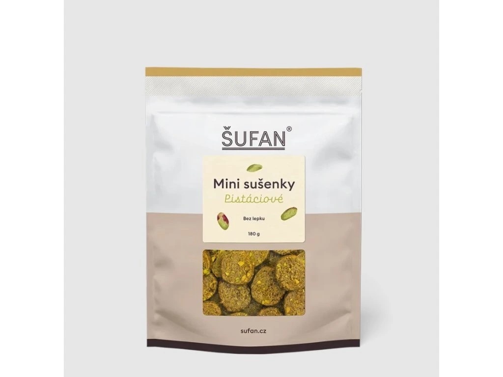 Mini sušenky Pistáciové 180g Šufan