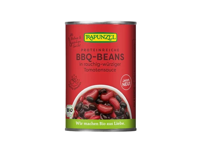 Bio Barbecue směs fazolí v pikantní chilli omáčce 400g Rapunzel