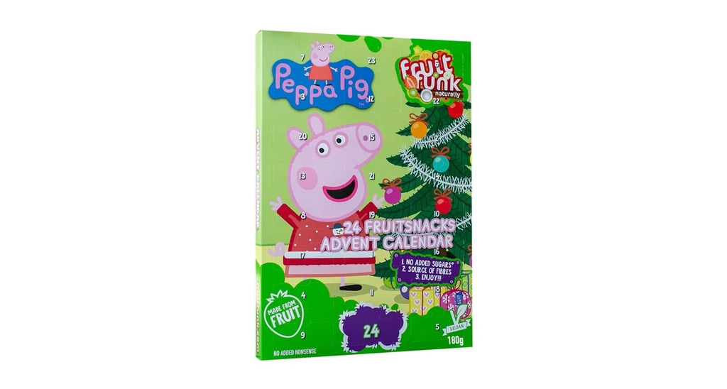 Adventní kalendář - ovocný, Peppa Pig 180g FruitFunk