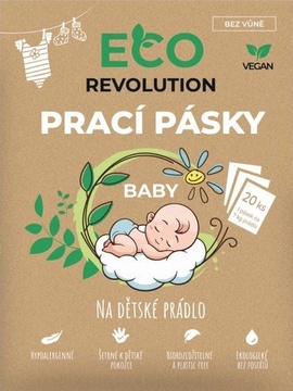 Prací pásky bez vůně na dětské prádlo 20 ks Eco Revolution 