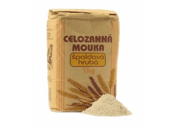Mouka špaldová celozrnná HRUBÁ 1kg Natural Jihlava