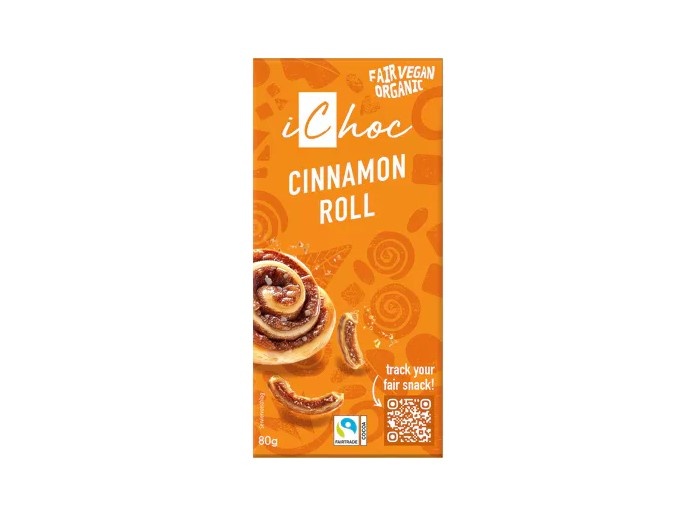 Bio Vegan Čokoláda "Cinnamon Roll" 80g iChoc