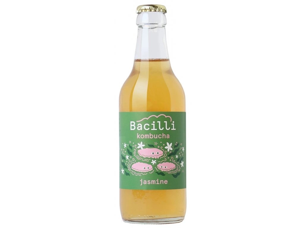 BIO kombucha jasmínová Bacilli 330 ml Optimistic