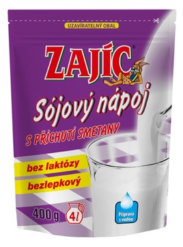 Sójový nápoj s příchutí smetany ZAJÍC 400g Mogador