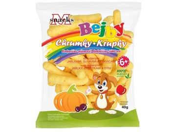 Křupky kukuřično-jáhelné Jablko/Švestka/Dýně 40g M-snacks