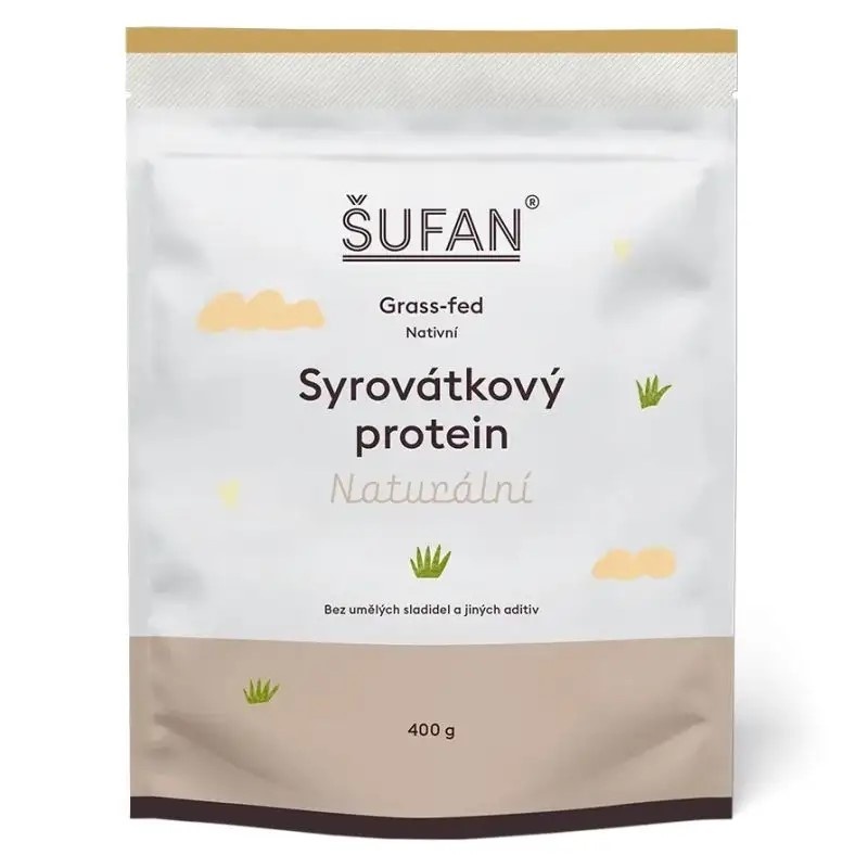 Syrovátkový protein Grass-fed Nativní Natural 400g Šufan