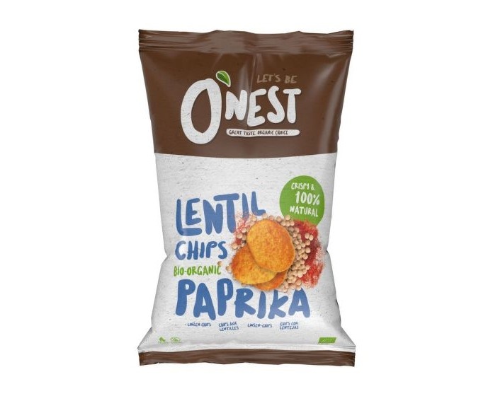 Bio křupky čočkové Paprika 40g Bio O´nest