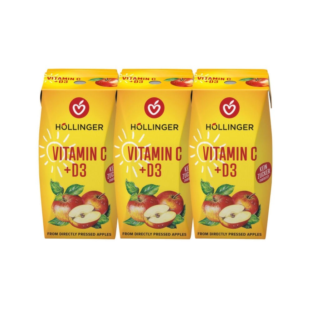 Nektar Jablkový 3x200ml s Vit. C a D3 Hollinger