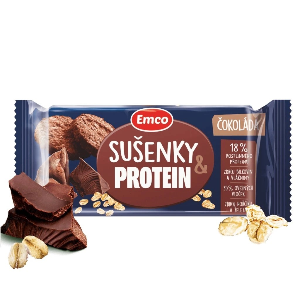 Sušenky čokoláda a protein 60g Emco