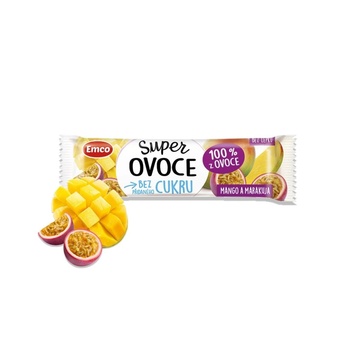 Tyčinka Super Ovoce bez cukru Mango/Marakuja 30g EMCO