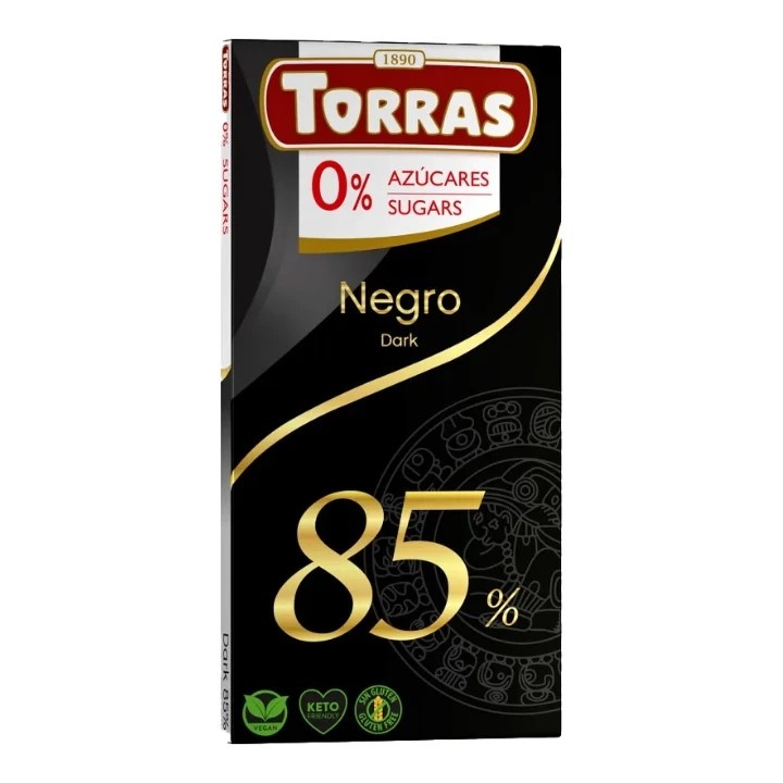 Tmavá čokoláda 85% kakao 75g Torras