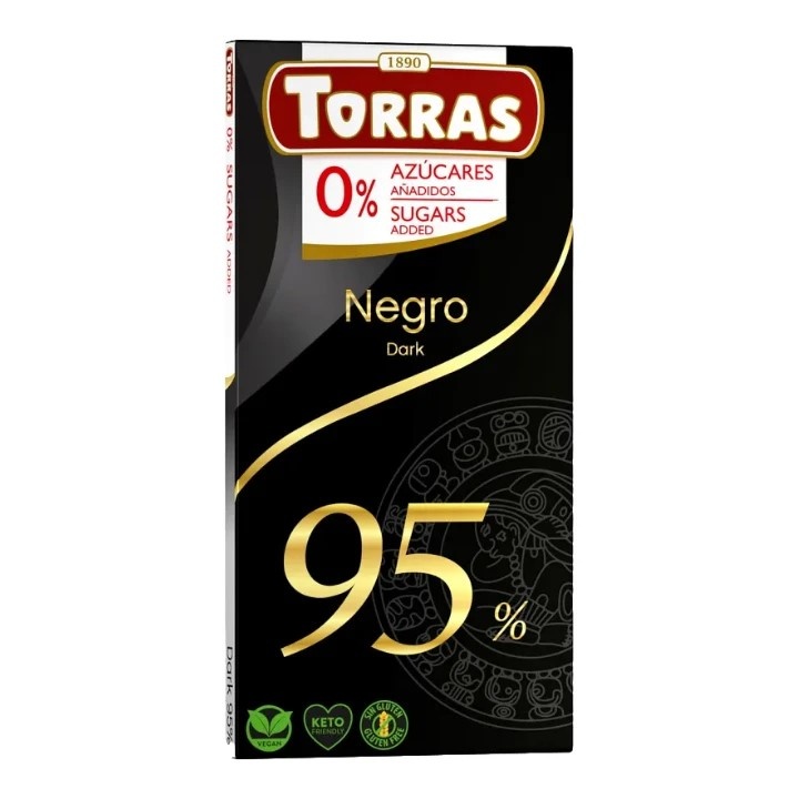 Tmavá čokoláda 95% kakaa 75g Torras