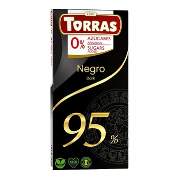 Tmavá čokoláda 95% kakaa 75g Torras