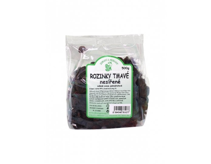 Rozinky nesířené TMAVÉ 500g ZP
