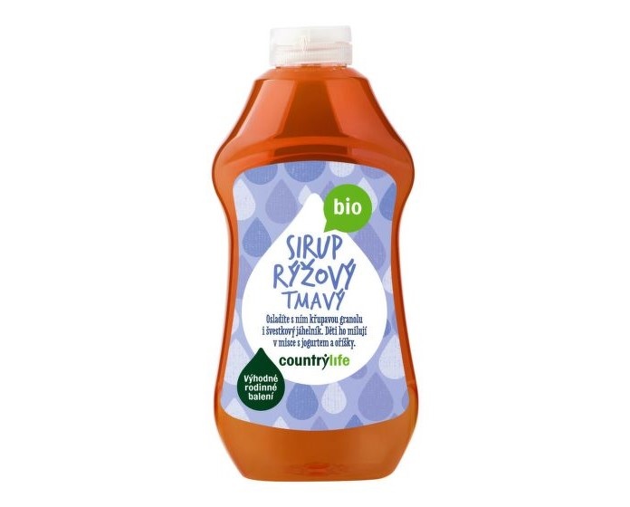 Sirup rýžový tmavý 874 ml/1200 g BIO COUNTRY LIFE