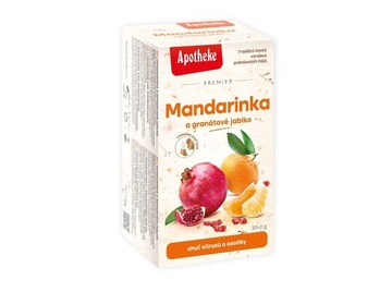 Mandarinka a granátové jalbko 40g ovocný čaj Apotheke