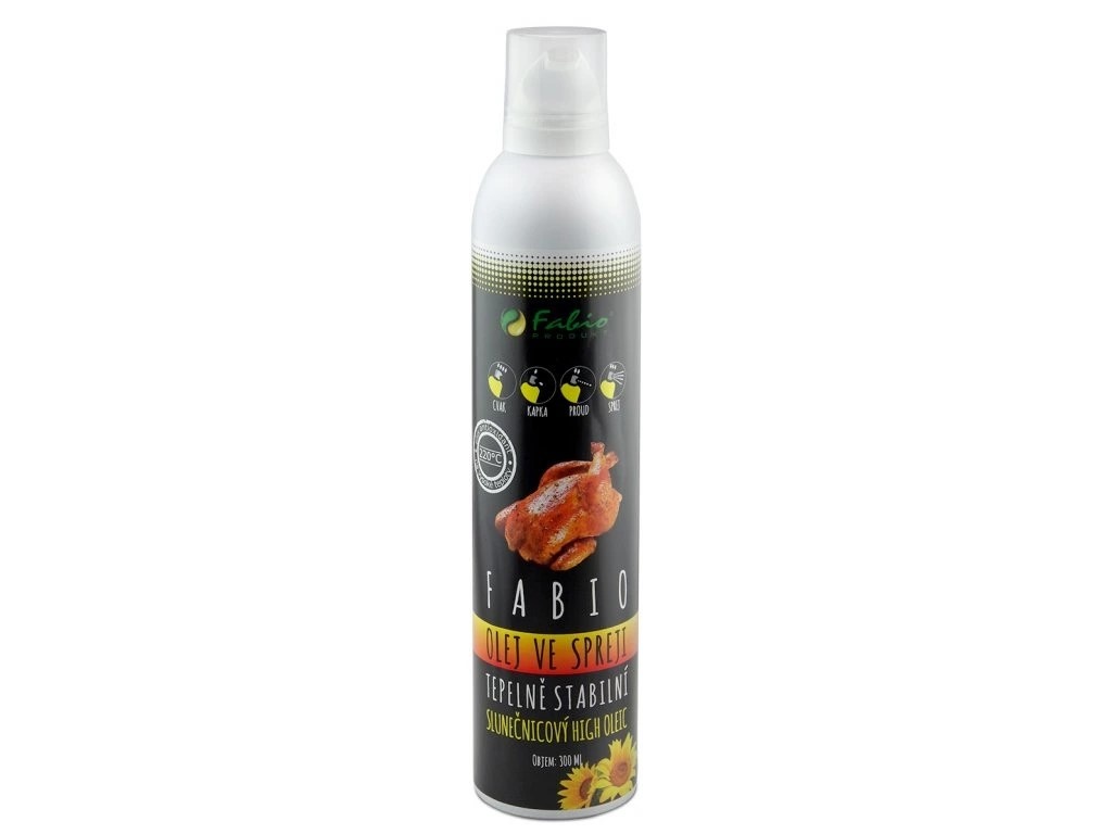 Olej ve spreji 300ml Slunečnicový High Oleic FABIO