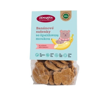 Bio banánové sušenky se špaldovou moukou 100g Zemanka