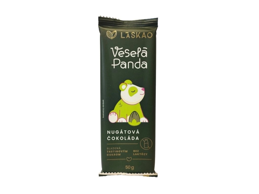 Veselá Panda 50g čokoláda nugátová od Láskao