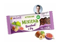 Bio tyčinka Mixitka Action Bar Lískový ořech a fíky 34g Mixit