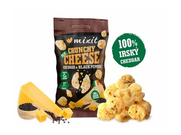 MIXIT Křupavý sýr do kapsy – Irský cheddar s černým pepřem 20g