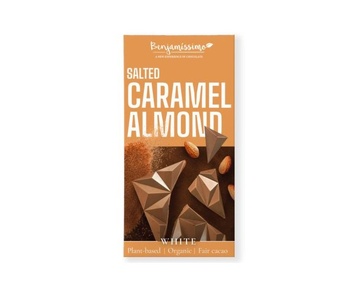 Benjamissimo Tabulka kakaová bílá slaný karamel/mandle 60g Bio