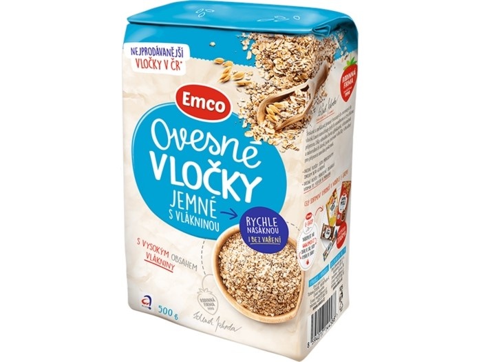 EMCO Ovesné vločky jemné s vlákninou 500g