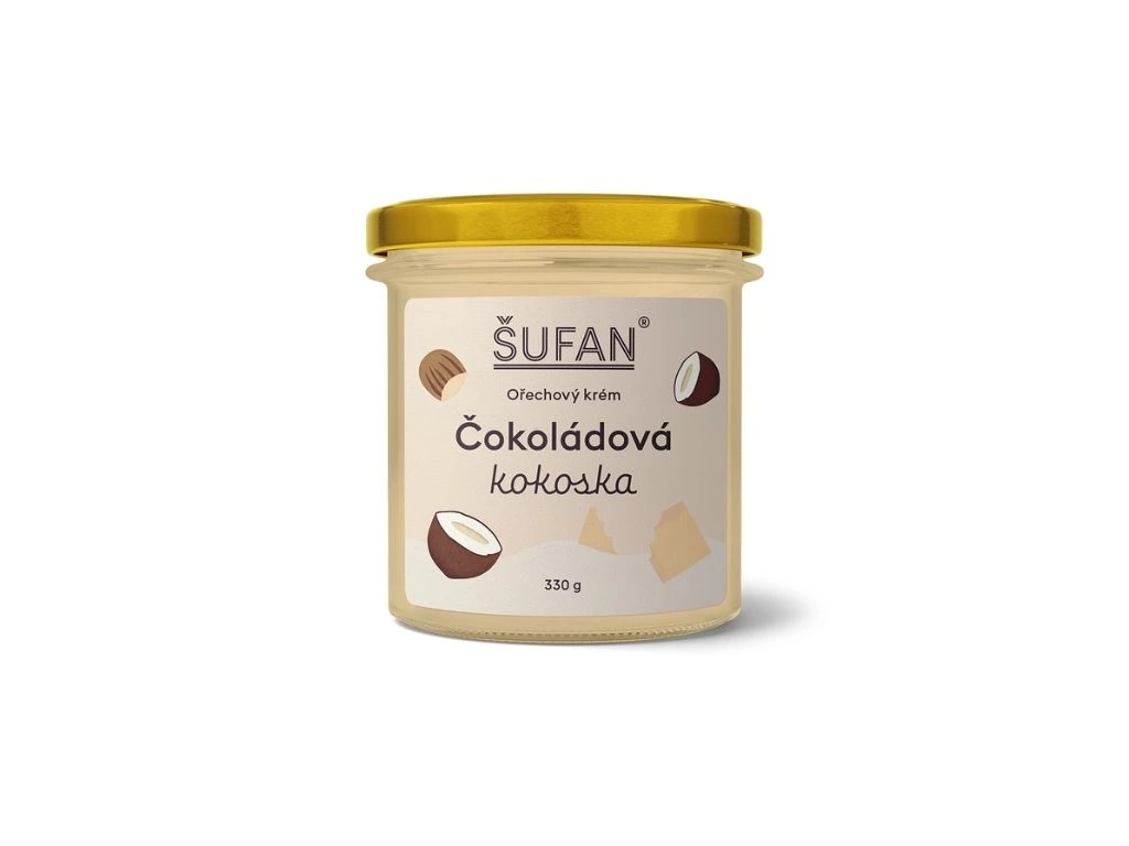 ŠUFAN Čokoládová kokoska 330g ořechový krém