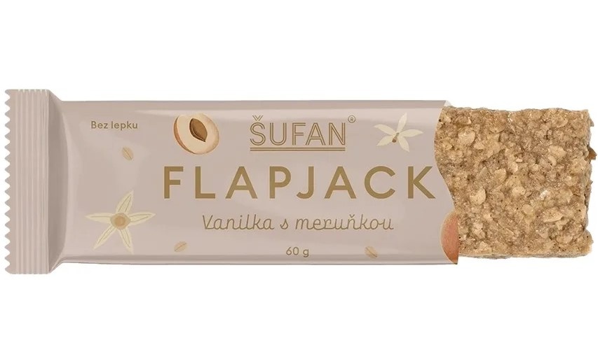 ŠUFAN Bez lepku Flapjack vanilka s meruňkou 60g