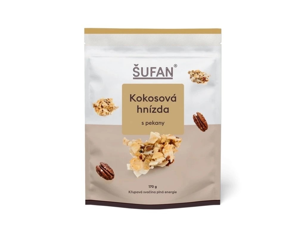 ŠUFAN Kokosová hnízda s pekany 170g