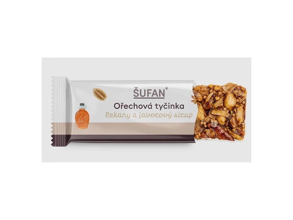 ŠUFAN Ořechová tyčinka pekany a javorový sirup 33g