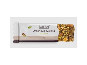 ŠUFAN Ořechová tyčinka Pistácie a matcha čaj 33g