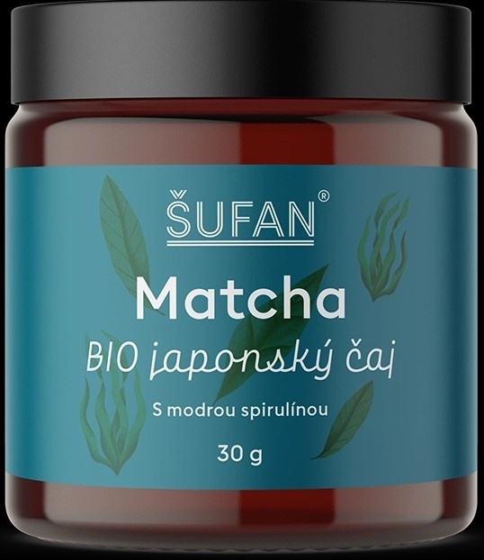 ŠUFAN Matcha japonský čaj BIO s modrou spirulinou 30g