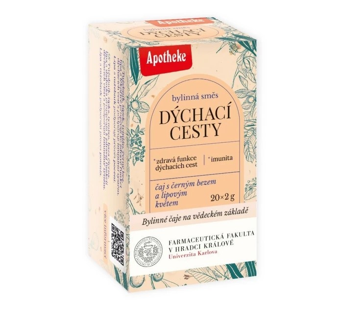 APOTHEKE Bylinná směs na čaj DÝCHACÍ CESTY 40g Farmac. fakulta v Hradci Králové