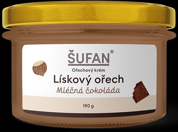 ŠUFAN Ořechový krém lískový s mléčnou čokoládou 190g