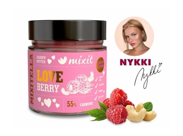 Mixitella MIXIT Jemný krém kešu s malinami 220g LOVE BERRY