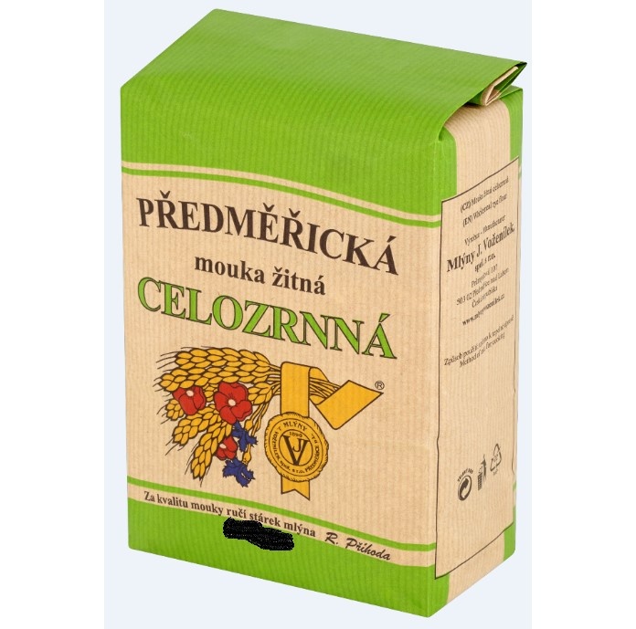 Mlýn Předměřice Mouka žitná celozrnná z Předměřic n/Labem nové balení  800g