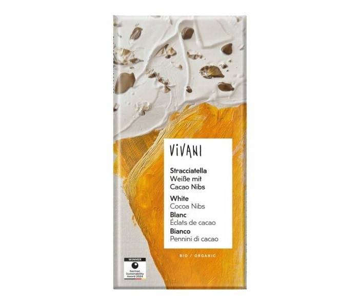 VIVANI Čokoláda bílá stracciatella 80g BIO