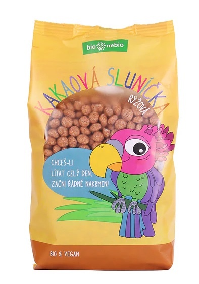 BIO cereálie sluníčka rýžová s kakaem 200 g Bio Nebio