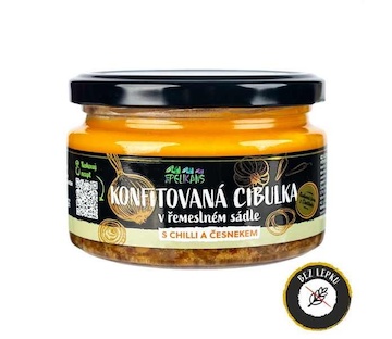 Pelikans Konfitovaná cibulka s chilli a česnekem 200 g