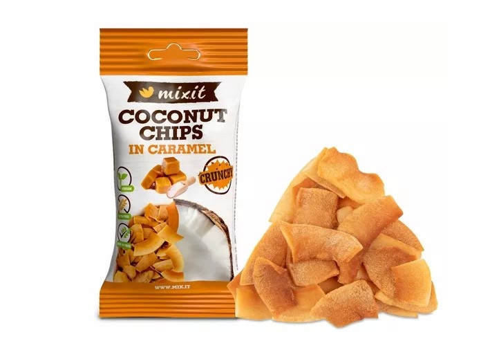 MIXIT Kokosové chipsy karamelové do kapsy 45g