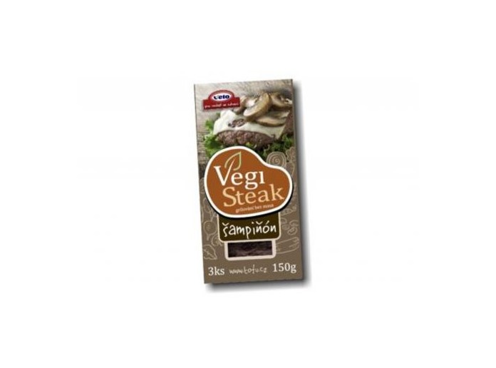 VETO ECO VegiSteak Šampiňón 150g - CHLAZENÝ produkt - pouze pro osobní odběr