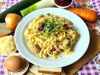 specle s uzenym tofu a kysanym zelim