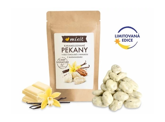 MIXIT Pekanové ořechy v bílé čokoládě s vanilkou 100g