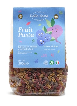 DallaCosta Těstoviny mini kolínka s borůvkami a červenou řepou 250g