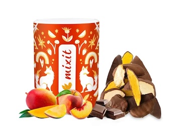MIXIT Křupavé mango a broskev v čokoládě 200g