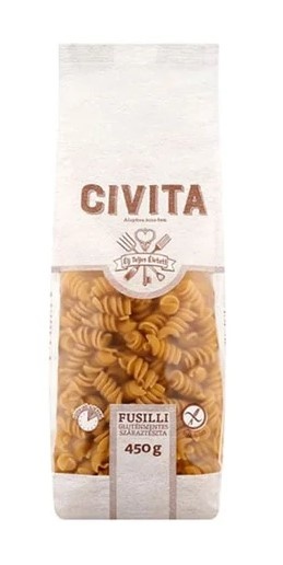 CIVITA Kukuřičné těstoviny, bezvaječné, bezlepkové  450g