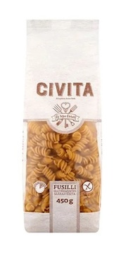 CIVITA Kukuřičné těstoviny, bezvaječné, bezlepkové  450g