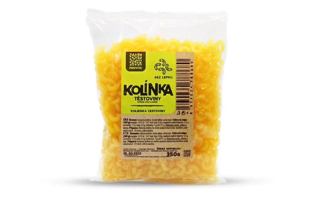 PROVITA Těstoviny bezlepkové - KOLÍNKA 350g